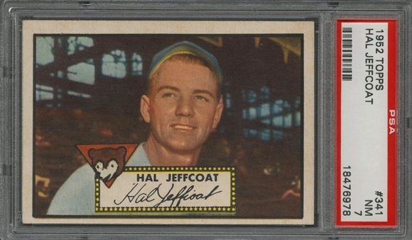 1952 Topps #341 Hal Jeffcoat - PSA NM 7